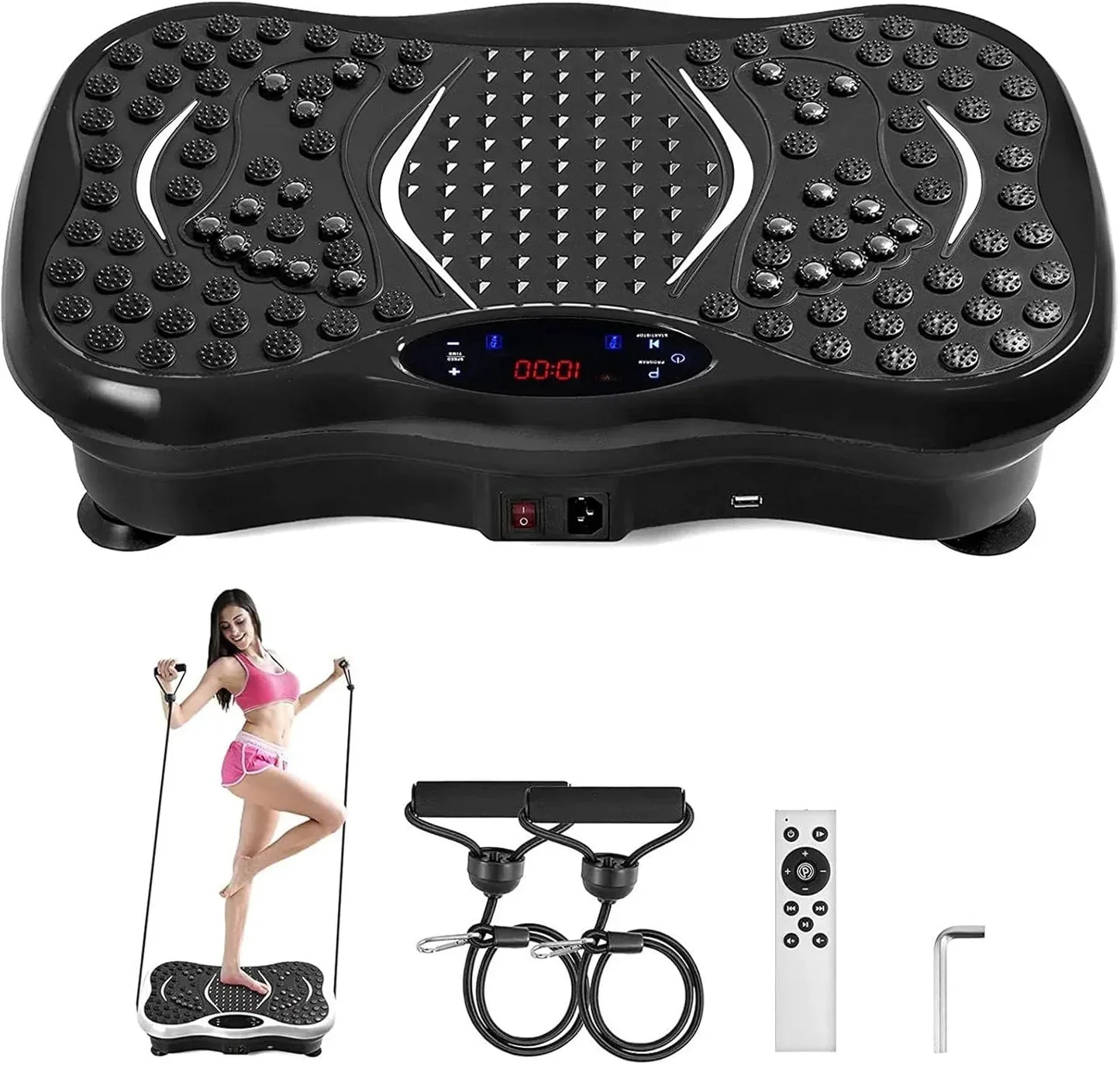 Waist Twisting  machine Vibration Exercise Machine with Remote Control and LED Display