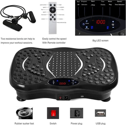 Waist Twisting  machine Vibration Exercise Machine with Remote Control and LED Display
