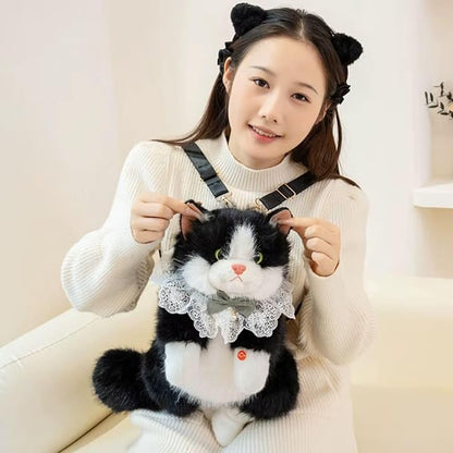 Cute Plush Animal Cat Backpack Multiple Fashion Shoulder Bags