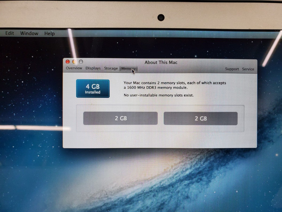 Apple MacBook Air A1466 13.3" Intel I5 CPU 4GB RAM 120 SSD