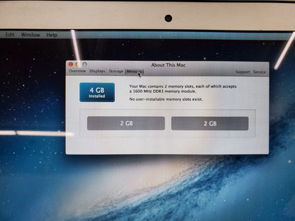 Apple MacBook Air A1466 13.3" Intel I5 CPU 4GB RAM 120 SSD