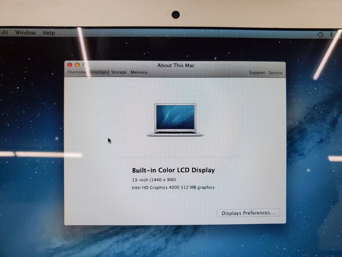Apple MacBook Air A1466 13.3" Intel I5 CPU 4GB RAM 120 SSD