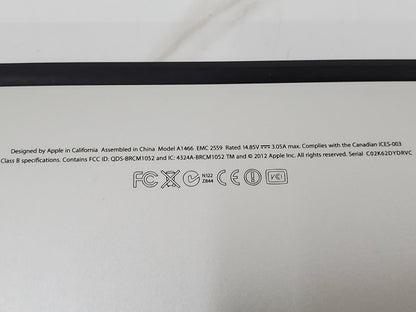 Apple MacBook Air A1466 13.3" Intel I5 CPU 4GB RAM 120 SSD